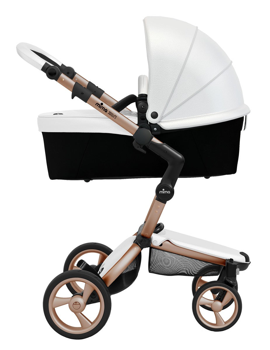 Mima Xari 11 Piece 4G Complete Travel System Snow White on Rose Gold