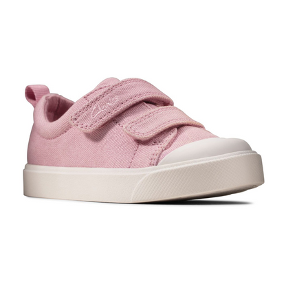 Clarks City Bright Toddler Shoes | Pink Canvas