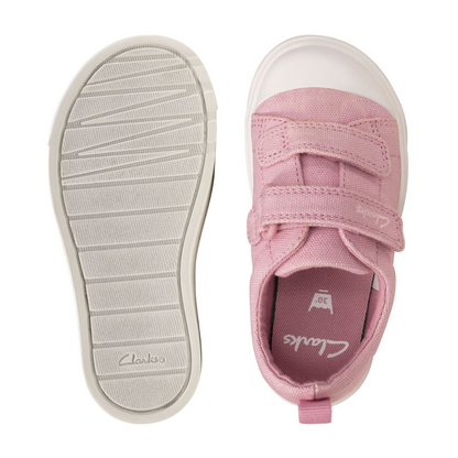 Clarks City Bright Toddler Shoes | Pink Canvas