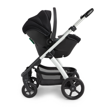 Silver Cross Tide Pushchair, Dream i-Size,Isofix & Accessory Bundle | Sage on Black Chassis