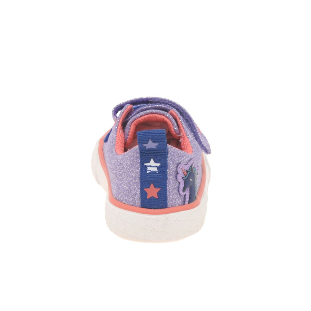 Clarks Foxing Play Toddler Shoes | Purple Canvas