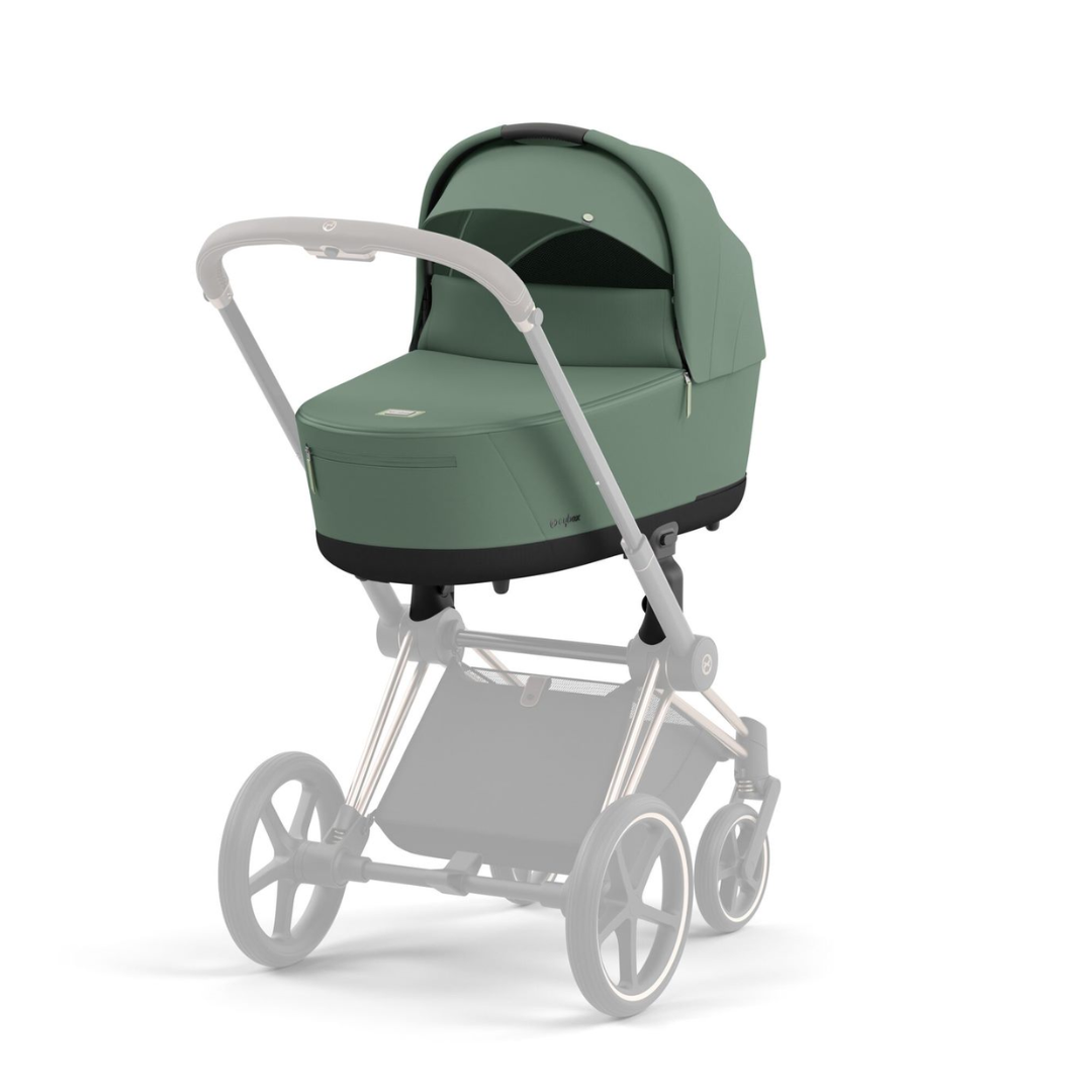 Cybex Priam Pushchair & Lux Carrycot | Leaf Green & Rose Gold