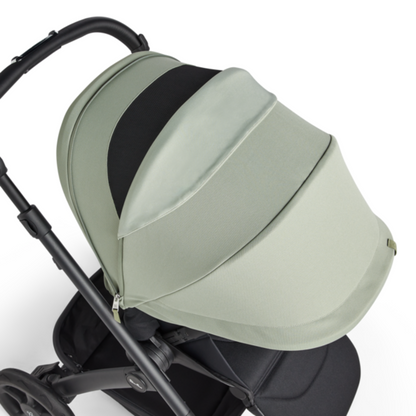 Silver Cross Tide Pushchair, Dream i-Size,Isofix & Accessory Bundle | Sage on Black Chassis