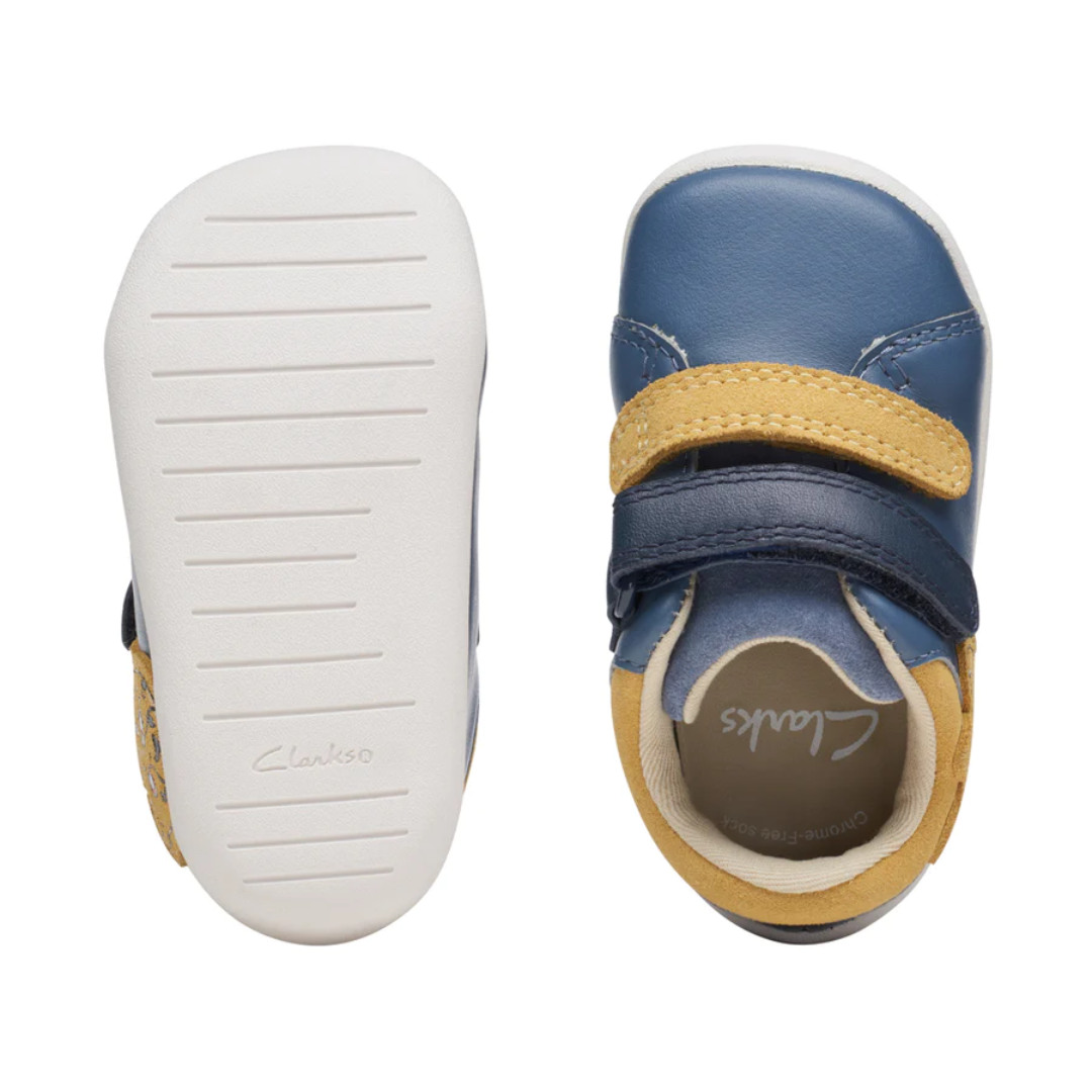 Clarks Roamer Race Toddler Shoes | Denim Blue 