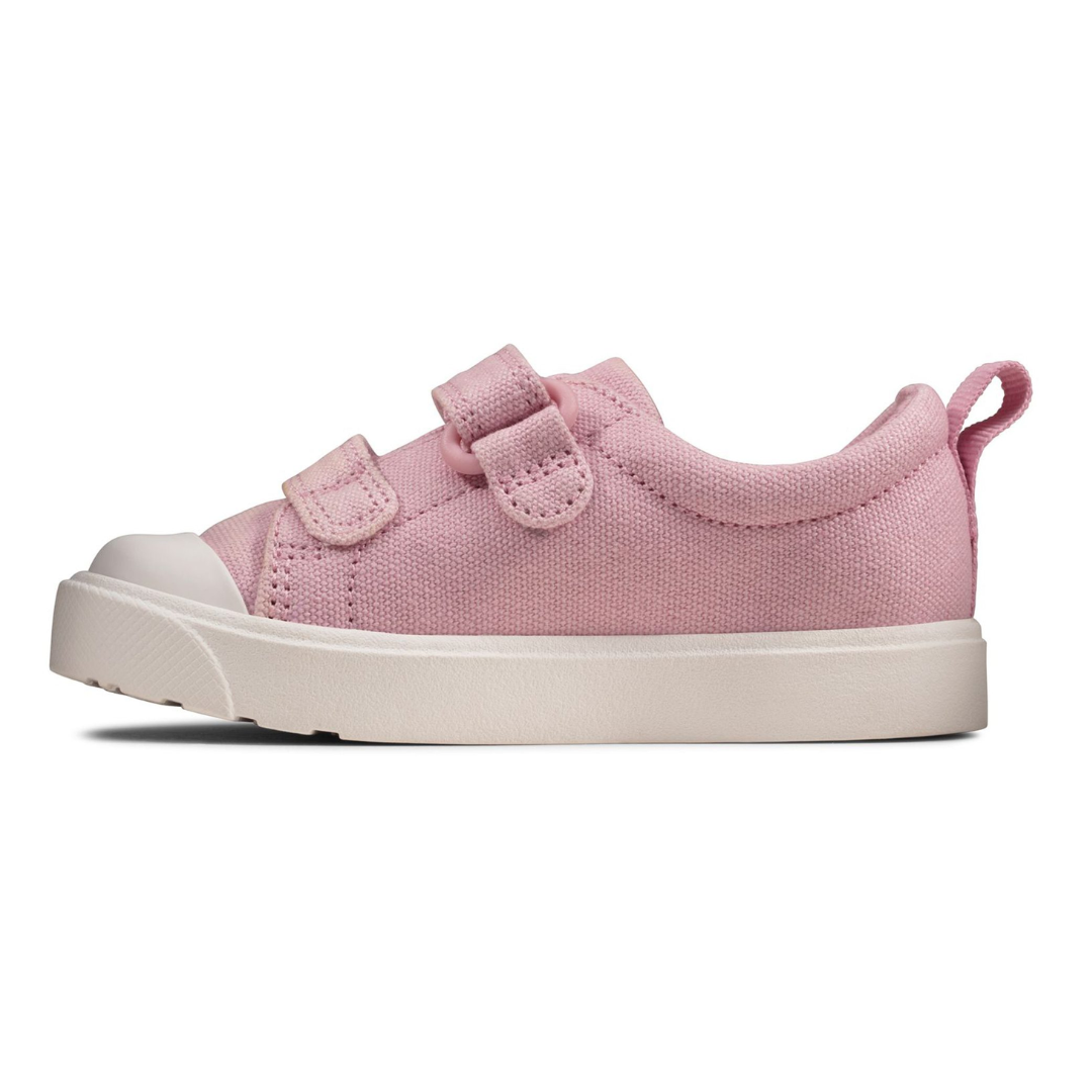 Clarks City Bright Toddler Shoes | Pink Canvas