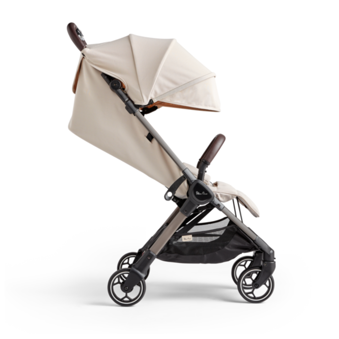 Beige silver 2025 cross pram