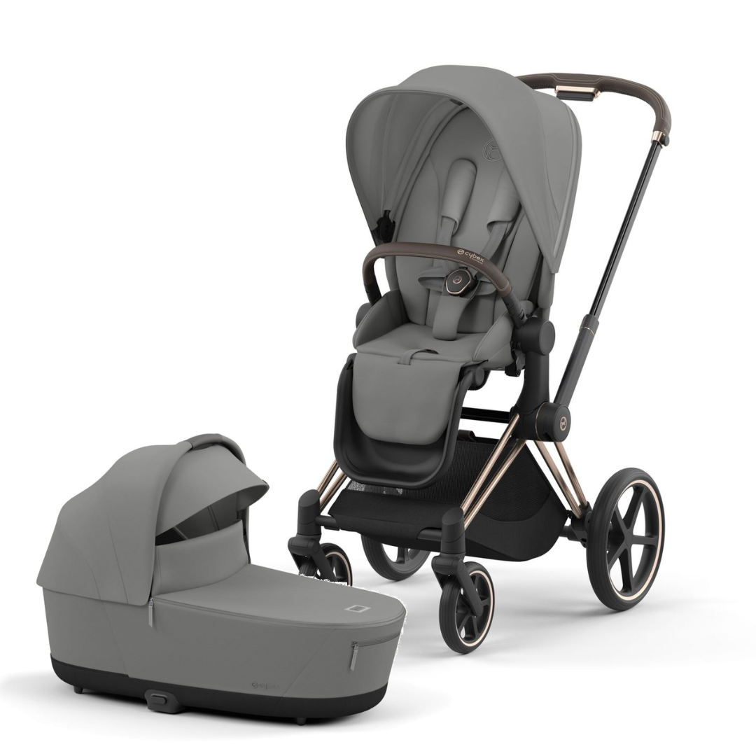 Rose gold sale and grey pram