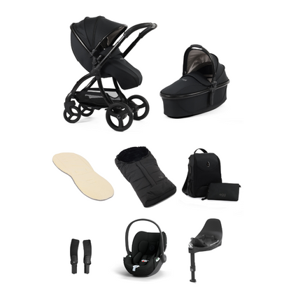 Egg 3 Stroller Luxury Travel System with Cybex Cloud T Car Seat | Houndstooth Black