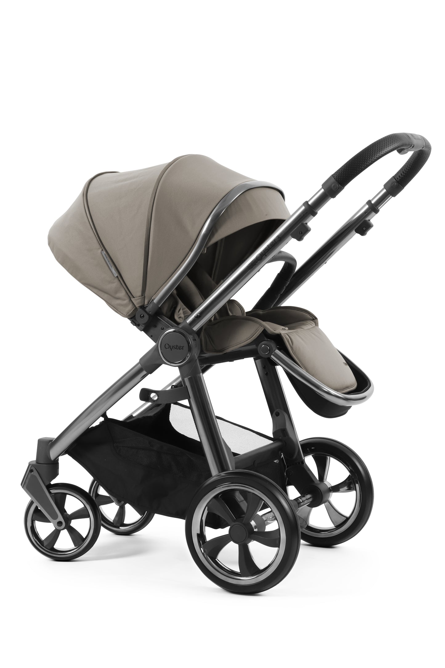 Oyster 3 Luxury 7 Piece Maxi Cosi Pebble Pro 360 Travel System | Stone (Gun Metal Chassis)