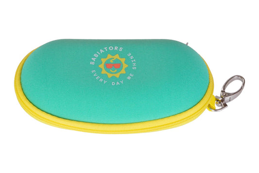 Babiators Travel Case - Aqua with Yellow Trim