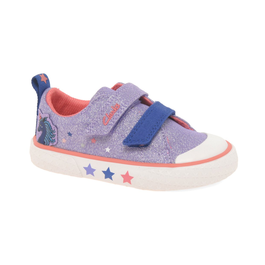 Clarks canvas toddler shoes best sale