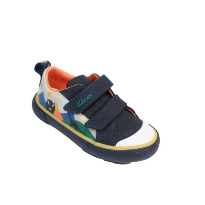 Clarks Foxing Play Toddler Shoes | Navy