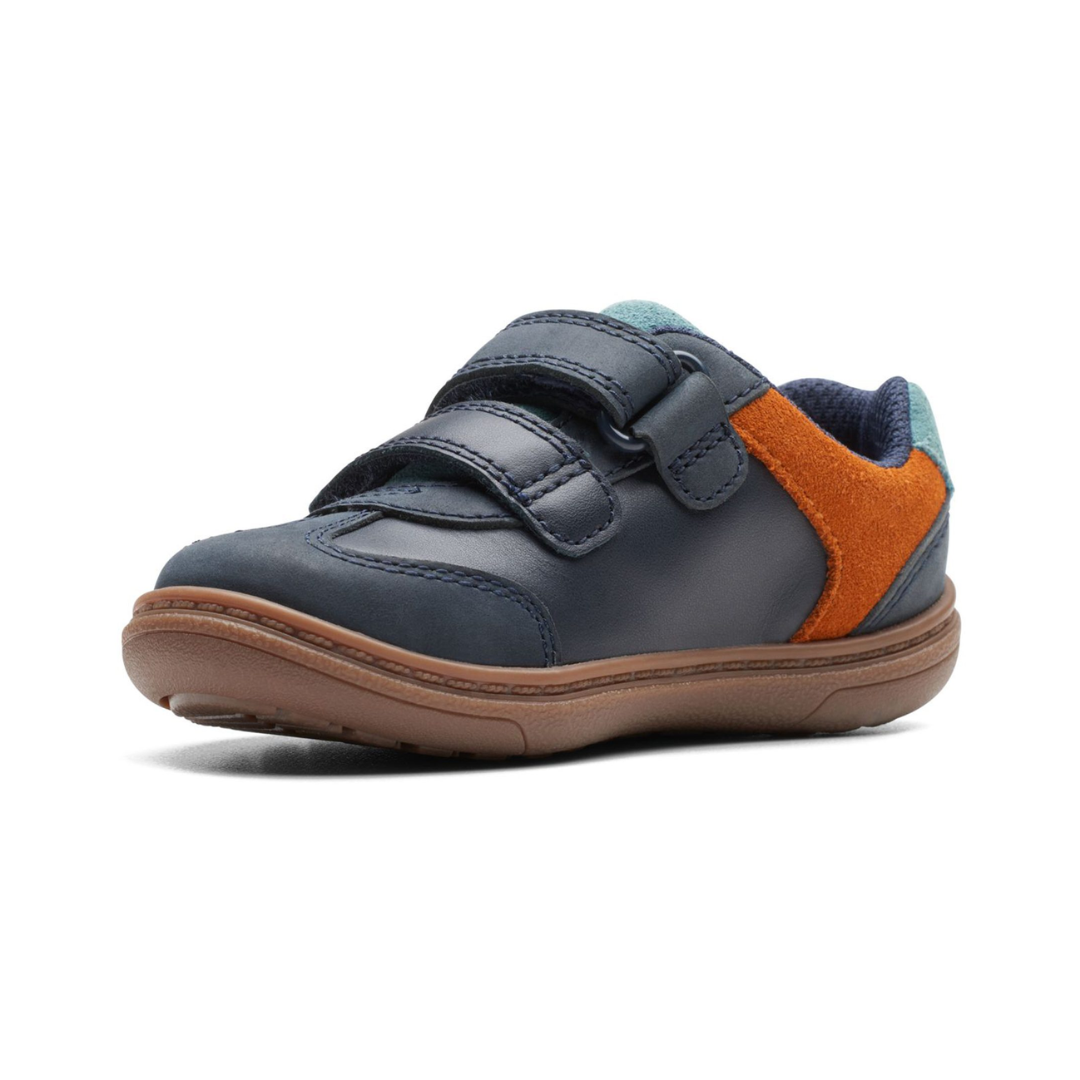 Clarks Flash Den Toddler Shoes | Navy Combi 