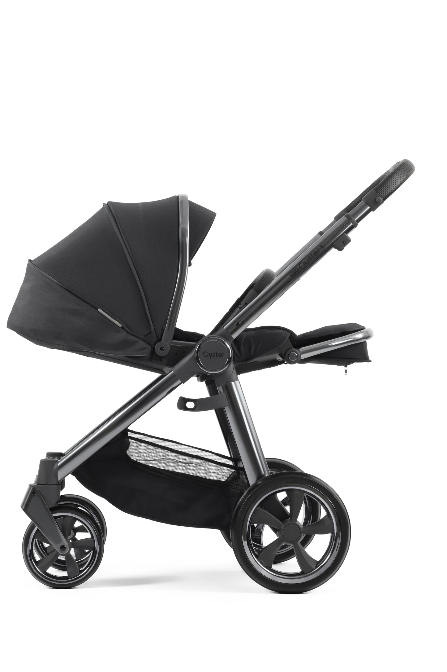 Oyster 3 Ultimate 12 Piece Maxi Cosi Pebble Pro 360 Travel System | Carbonite (Gun Metal Chassis)