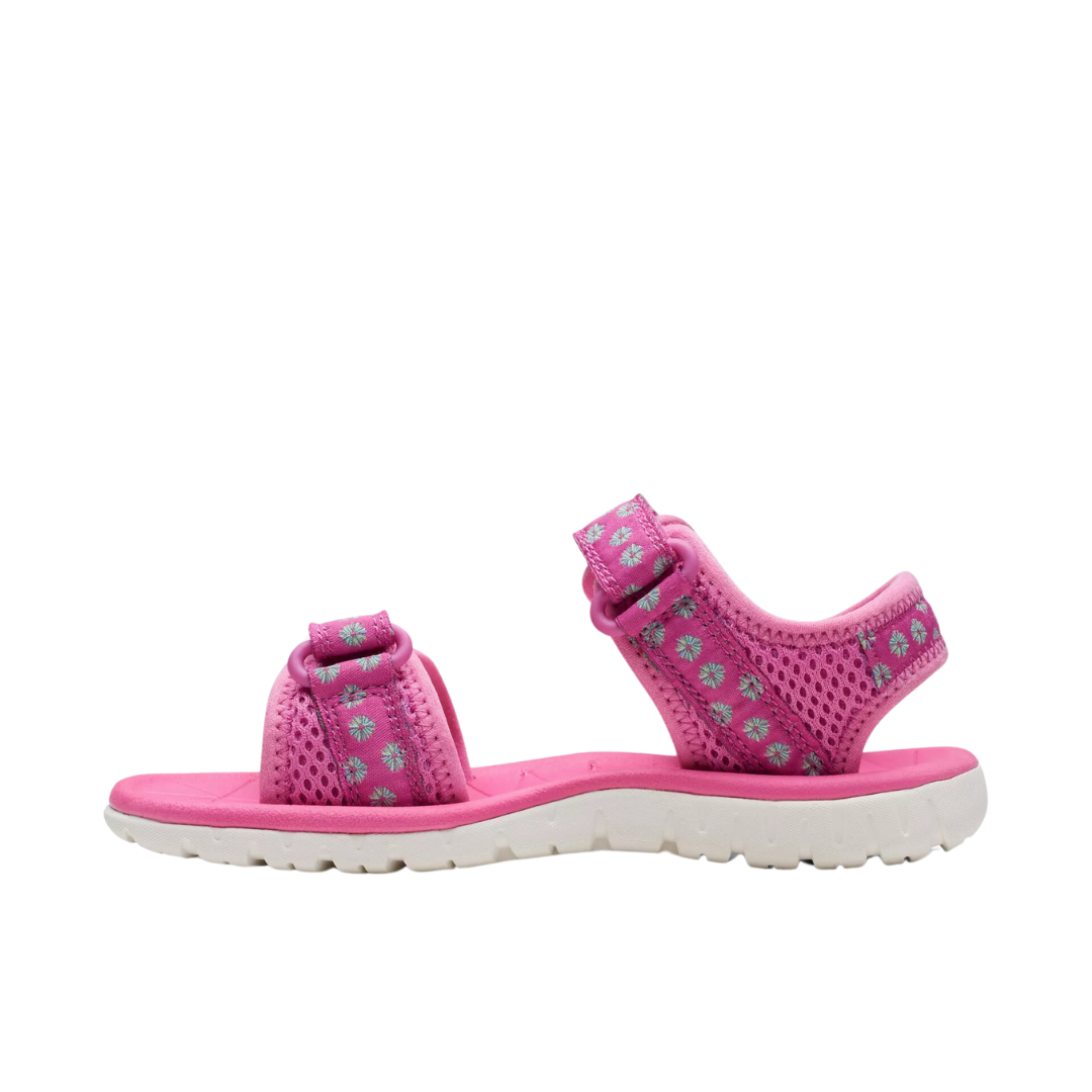 Clarks Surfing Tide Kids Sandals | Hot Pink