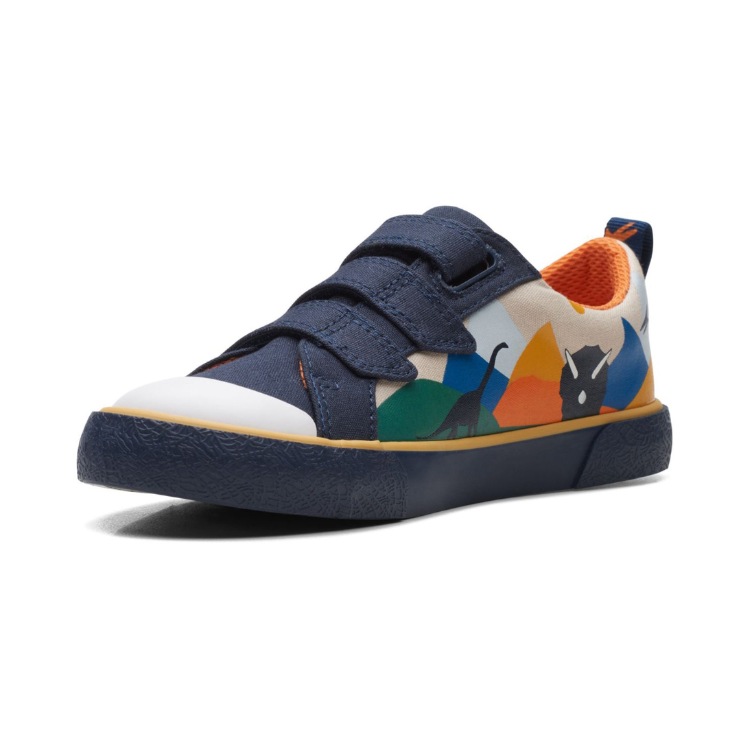Clarks Foxing Play Kids Shoes | Navy
