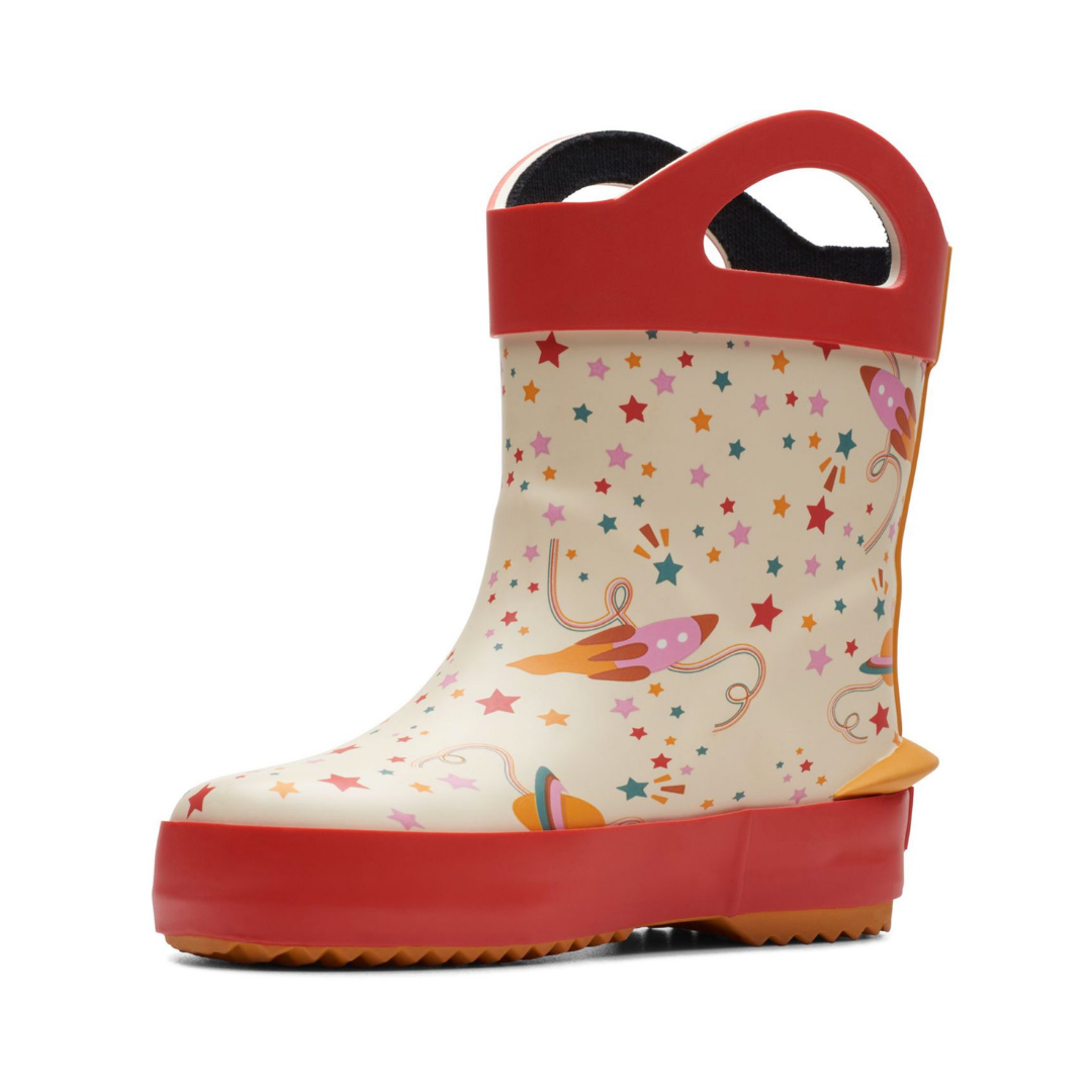 Clarks Tarri Dash Toddler Wellies | Off White Combi