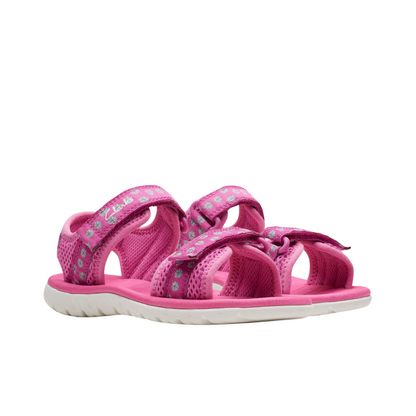 Clarks Surfing Tide Kids Sandals | Hot Pink
