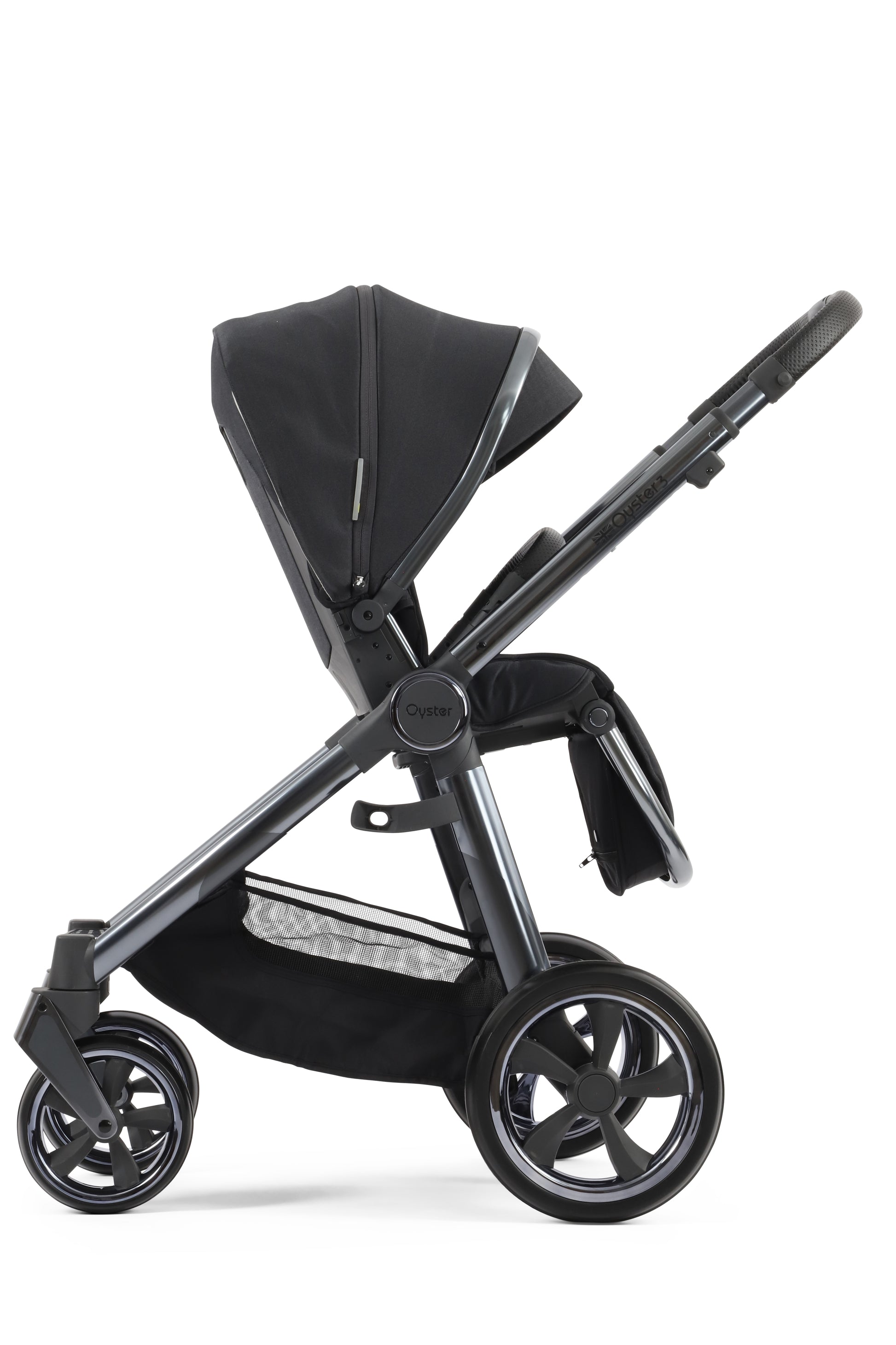 Oyster 3 Ultimate 12 Piece Maxi Cosi Pebble Pro 360 Travel System | Carbonite (Gun Metal Chassis)