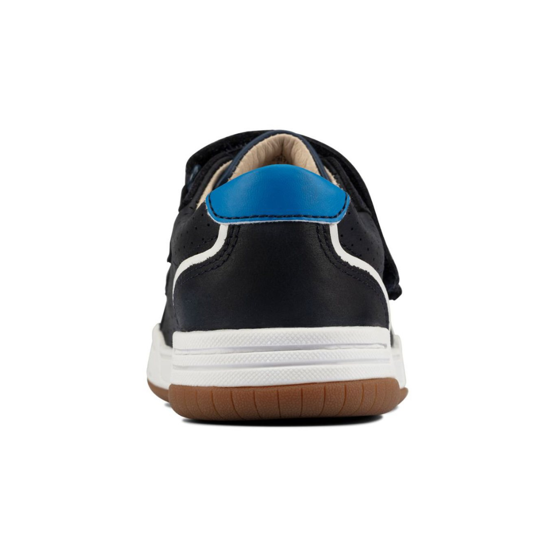 Clarks Fawn Solo Kids Shoes | Navy Leather