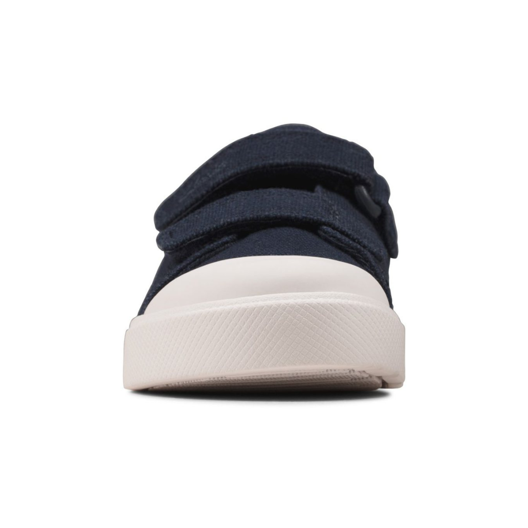 Clarks City Bright Toddler Shoes | Navy Canvas 