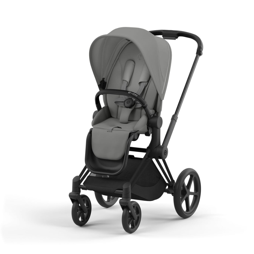 Cybex Priam Pushchair & Cloud T Travel System | Mirage Grey & Matt Black Chassis