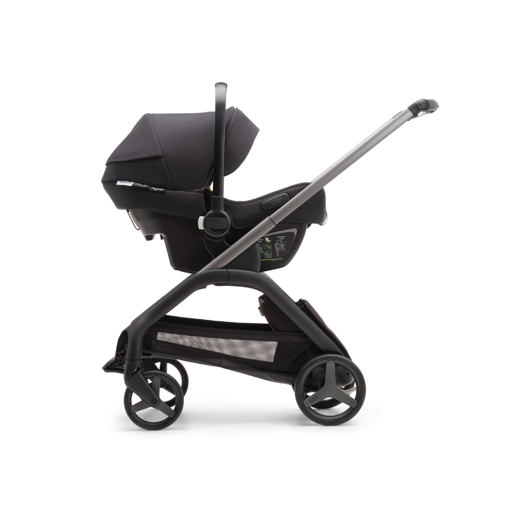 Bugaboo Dragonfly Ultimate Bundle with Turtle 360 Car Seat -  Black with Midnight Black