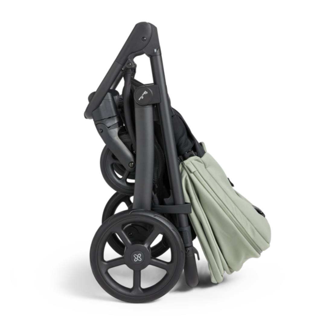 Silver Cross Tide Pushchair, Dream i-Size,Isofix & Accessory Bundle | Sage on Black Chassis