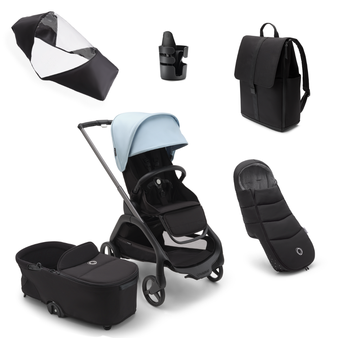 Bugaboo Dragonfly Complete Bundle - Graphite with Skyline Blue