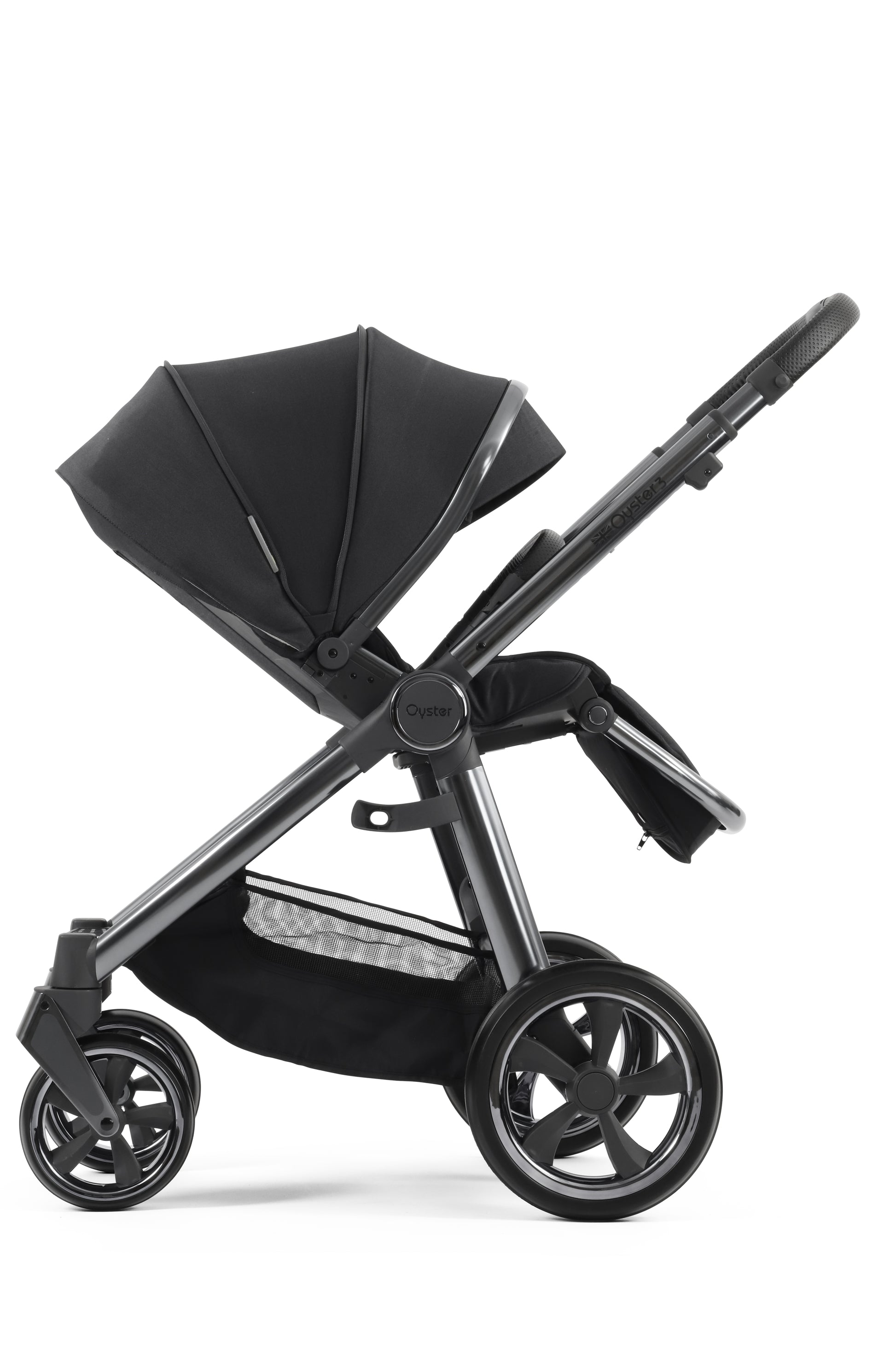 Oyster 3 Ultimate 12 Piece Maxi Cosi Pebble Pro 360 Travel System | Carbonite (Gun Metal Chassis)