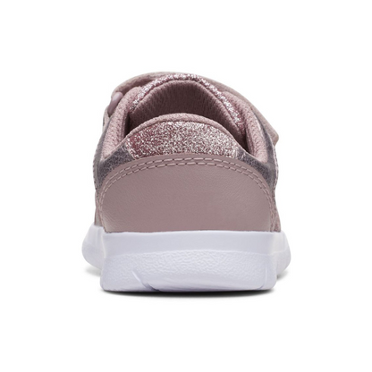 Clarks Ath Sonar Toddler Trainers | Pink Sparkle Leather