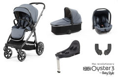 Oyster 3 Essential 5 Piece Capsule Travel System | Dream Blue (Gun Metal Chassis)