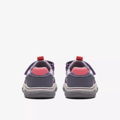 Clarks Feather Jump Todder Trainers | Purple Combi