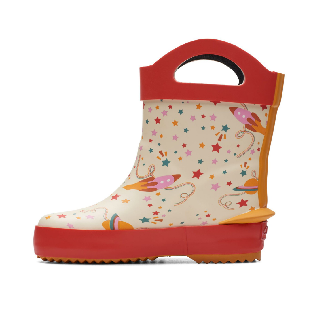 Clarks Tarri Dash Toddler Wellies | Off White Combi