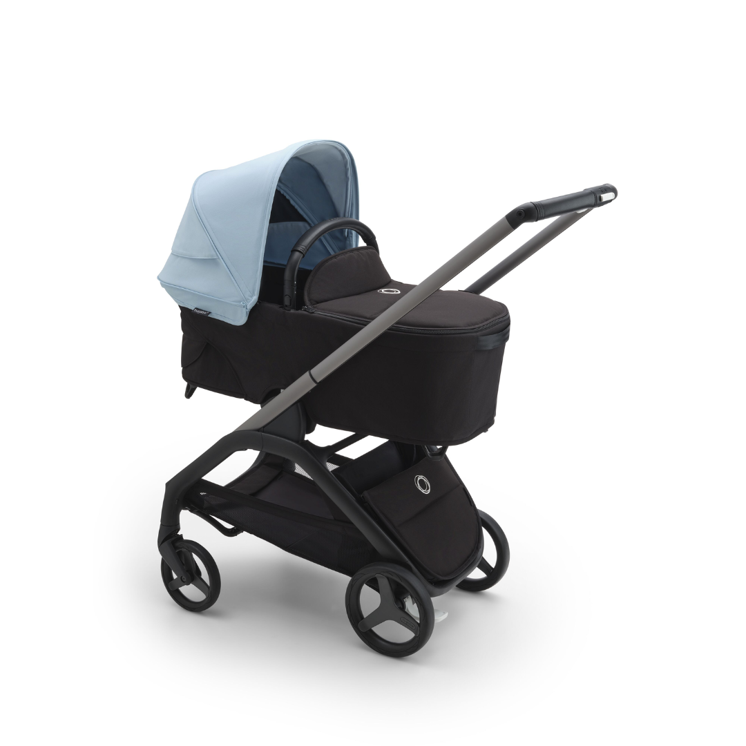 Bugaboo Dragonfly Ultimate Bundle  with Maxi-Cosi Cabriofix i-Size Car Seat - Graphite/Midnight Black with Skyline Blue