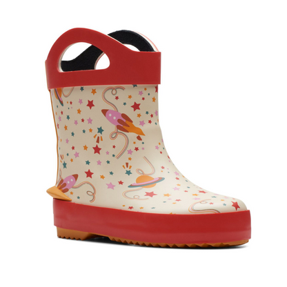 Clarks Tarri Dash Toddler Wellies | Off White Combi