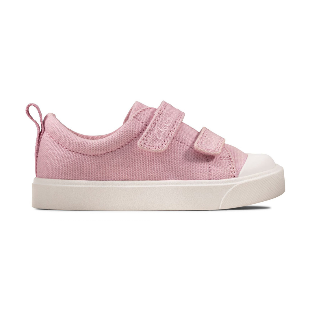 Clarks City Bright Toddler Shoes | Pink Canvas