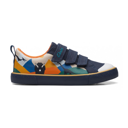 Clarks Foxing Play Kids Shoes | Navy