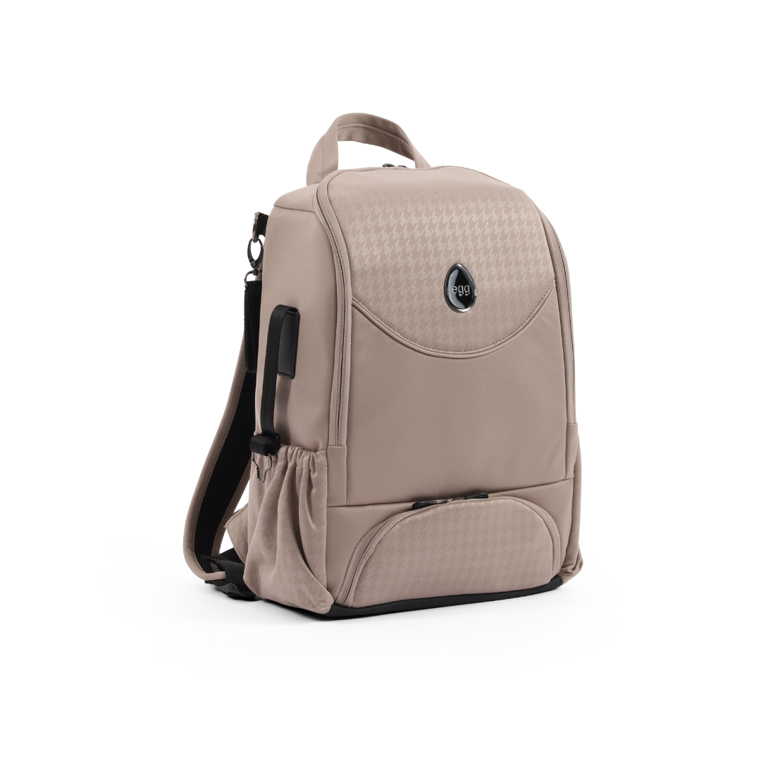 Egg 3 Toploader Backpack | Houndstooth Almond