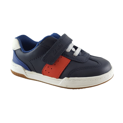 Clarks Fawn Family Toddler Shoes | Navy Combi 