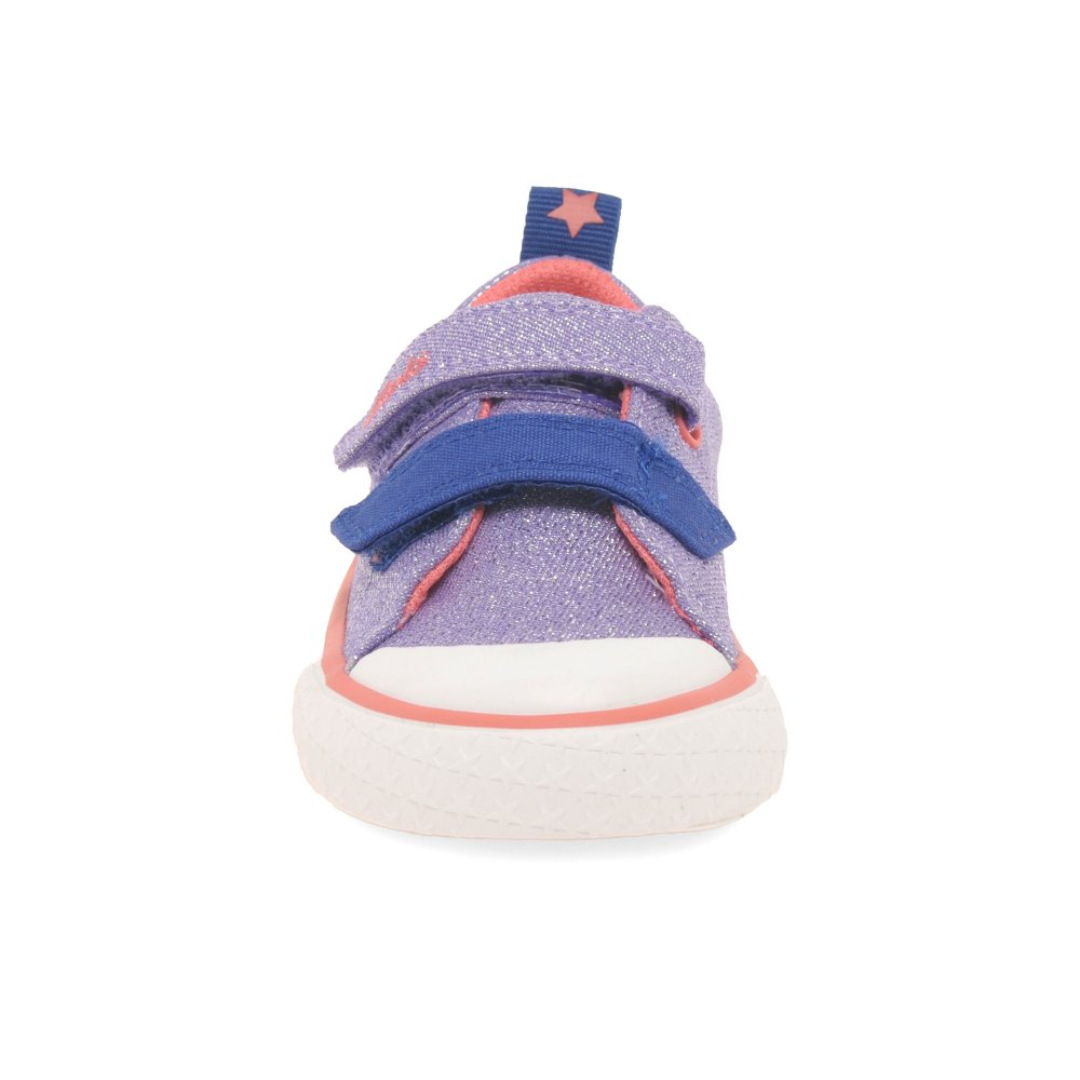 Clarks Foxing Play Toddler Shoes | Purple Canvas