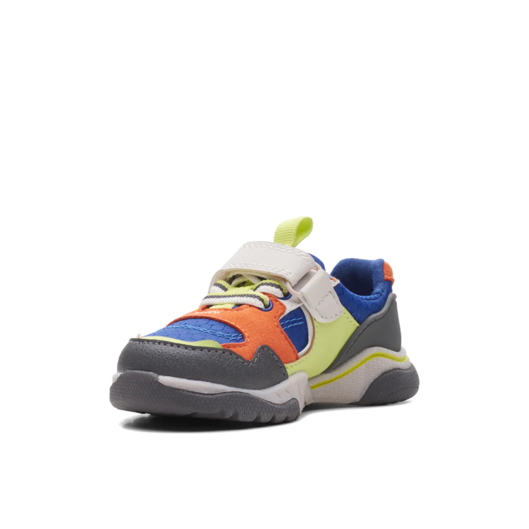 Clarks Feather Jump Toddler Trainers | Blue Combi 