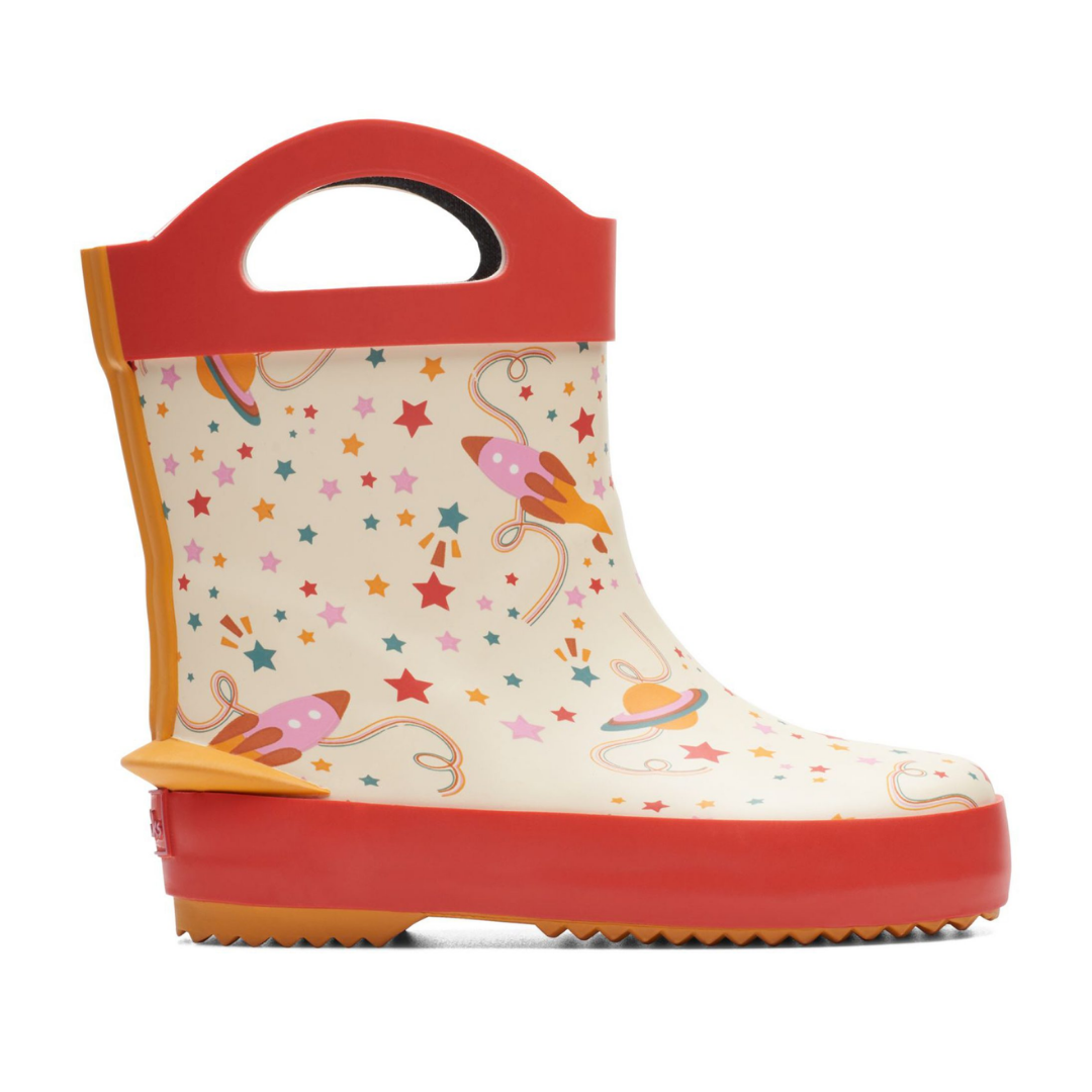 Clarks Tarri Dash Toddler Wellies | Off White Combi