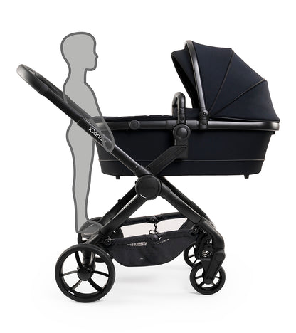 iCandy Peach 7 Pushchair & Carrycot Complete Car Seat Bundle | Black Edition