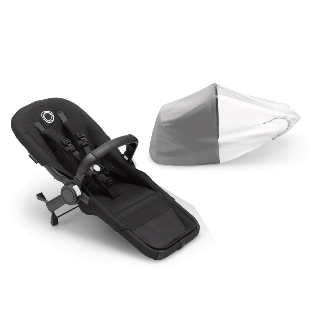 Bugaboo Donkey 5 Duo Extension Set - Black/Midnight Black (No Hood)