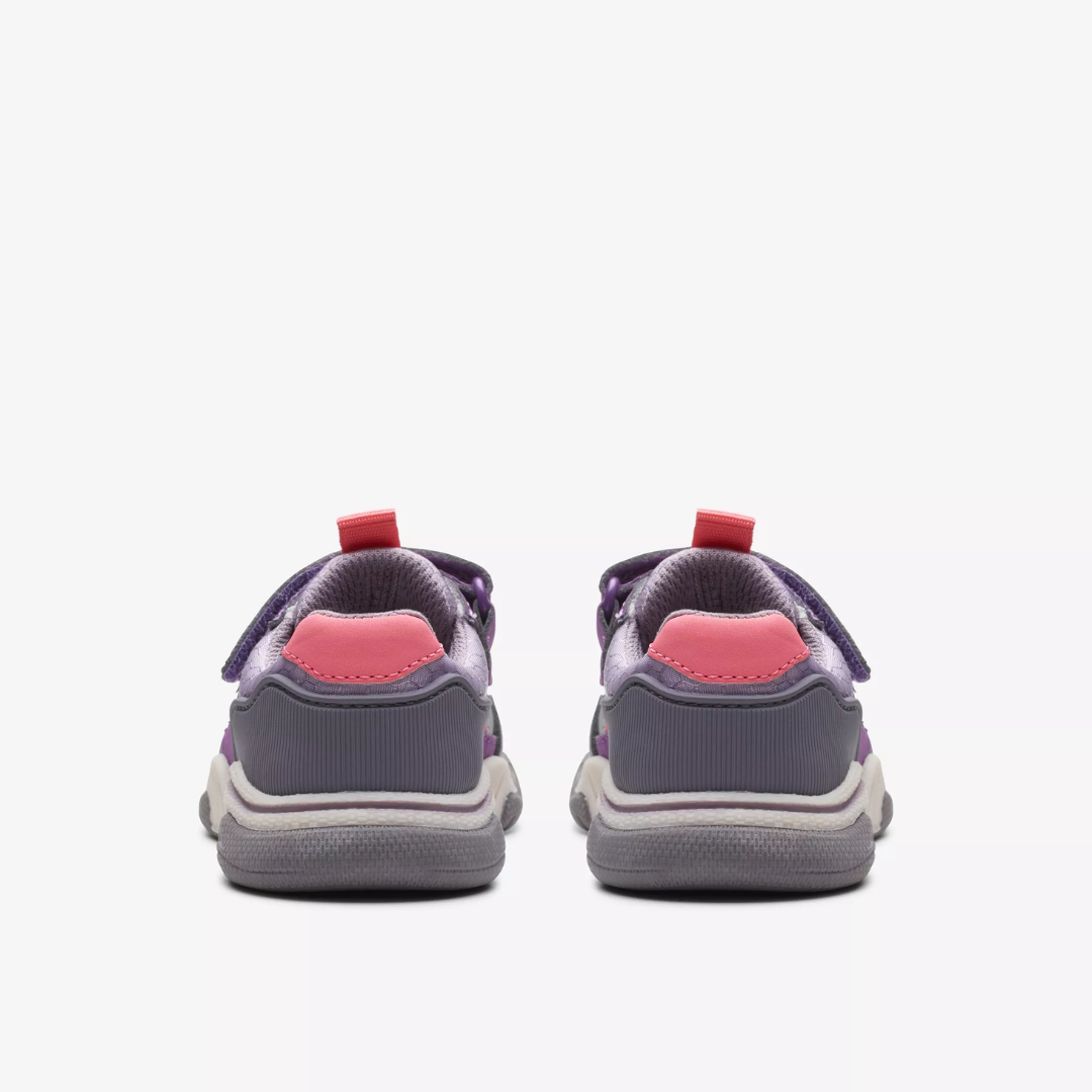 Clarks Feather Jump Todder Trainers | Purple Combi