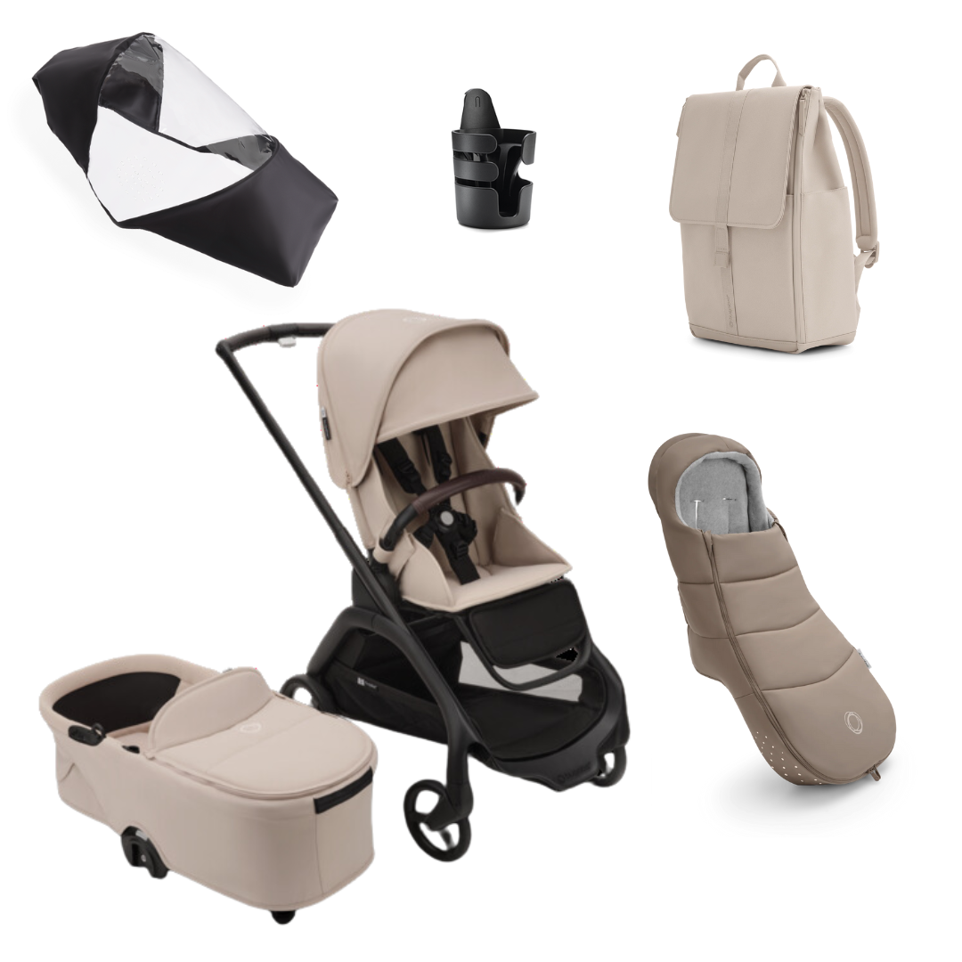 Bugaboo Dragonfly Complete Bundle - Black with Desert Taupe