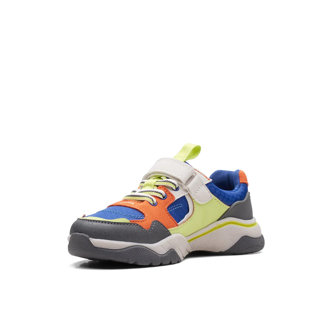 Clarks Feather Jump Kids Trainers | Blue Combi 