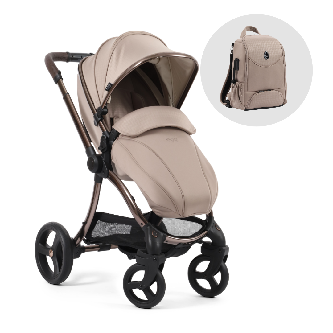 Egg 3 Stroller | Houndstooth Almond