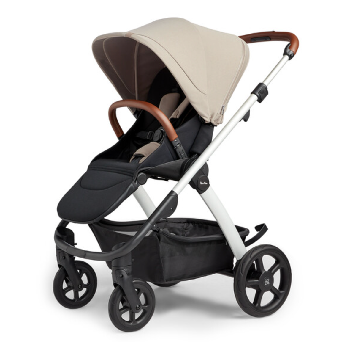 Silver Cross Tide Complete Travel System with Dream i-Size Car Seat | Stone on Silver